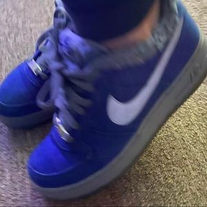 Nike Air Force 1 Pinnacle Were Wolf Denim Size 5Y RARE TO FIND blue jean